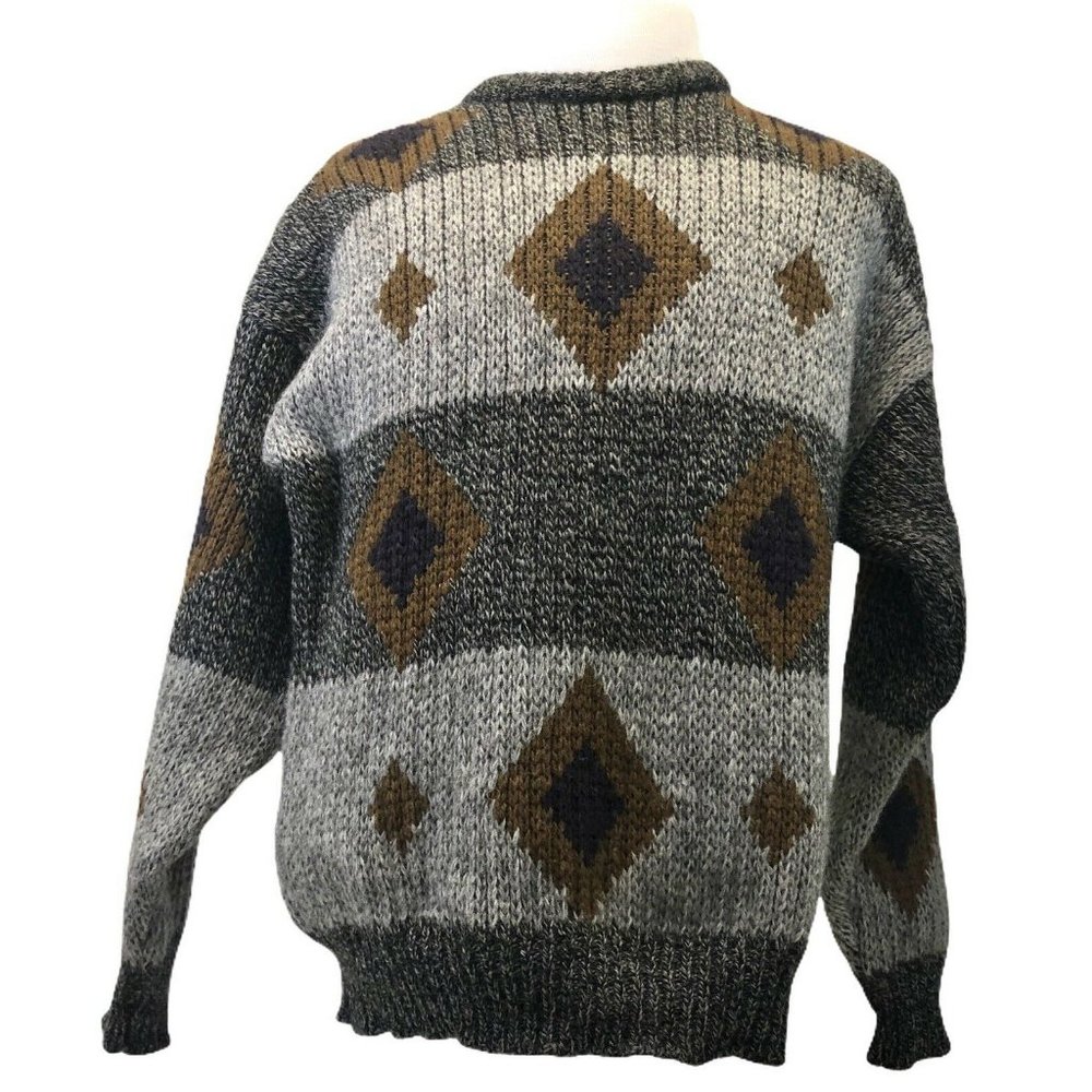 Byford Sweater 100% Wool Vintage Size Large Diamon